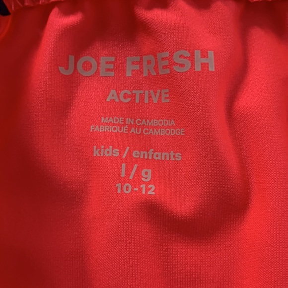 ⏰️3/$10 L/GY Joe Fresh bright pink/orange Romper - Picture 3 of 4